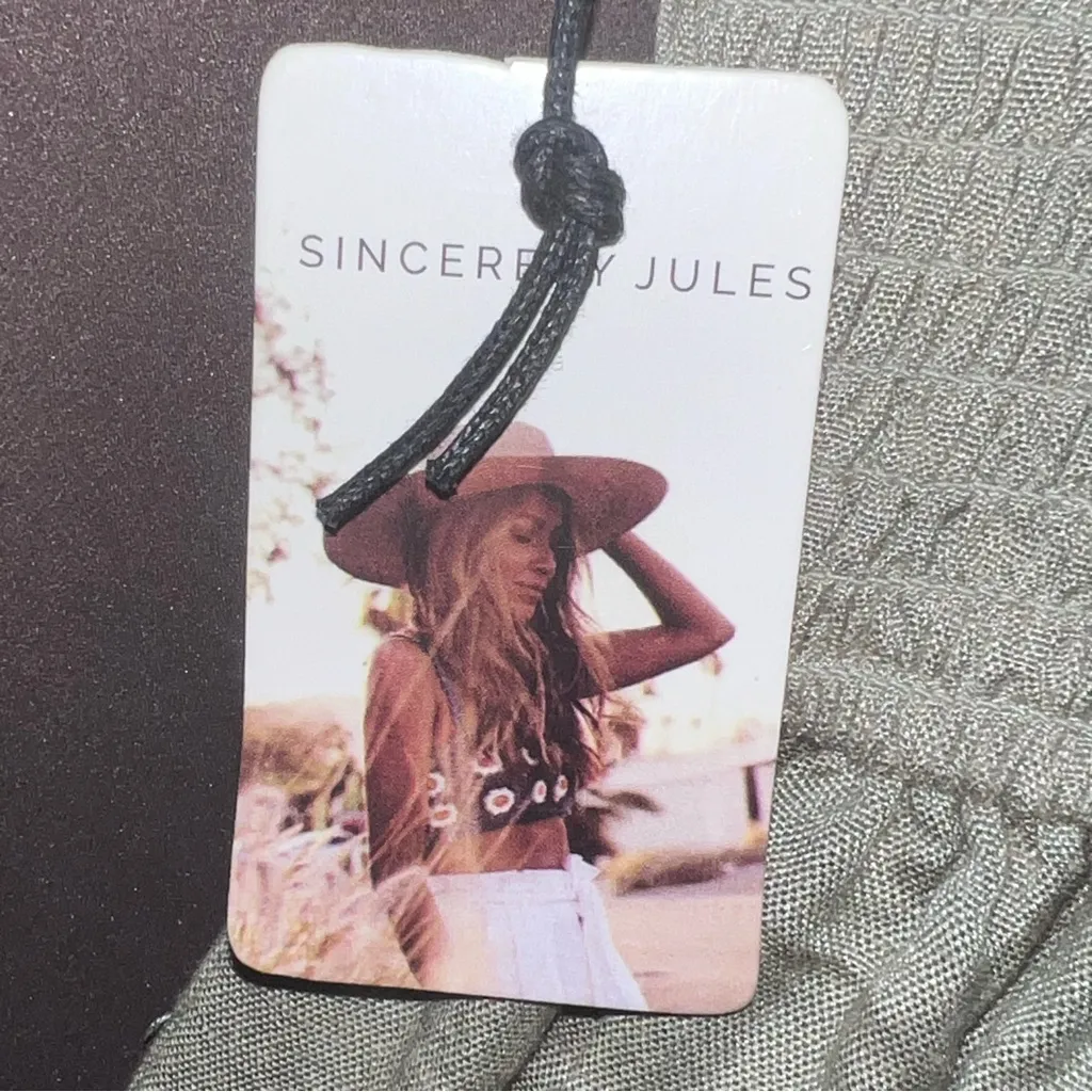 Sincerely Jules Green Ruffled Tie Back Maxi Dress, Size S - Image 6