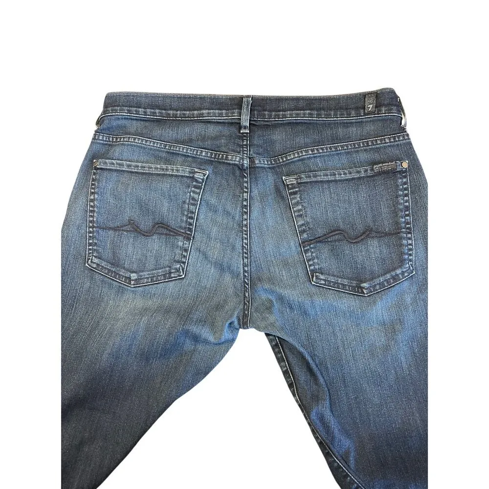 7 For All Mankind Austyn Straight Crop Jeans Women Size 36 Mid-Rise 28.5"Inseam - Image 4