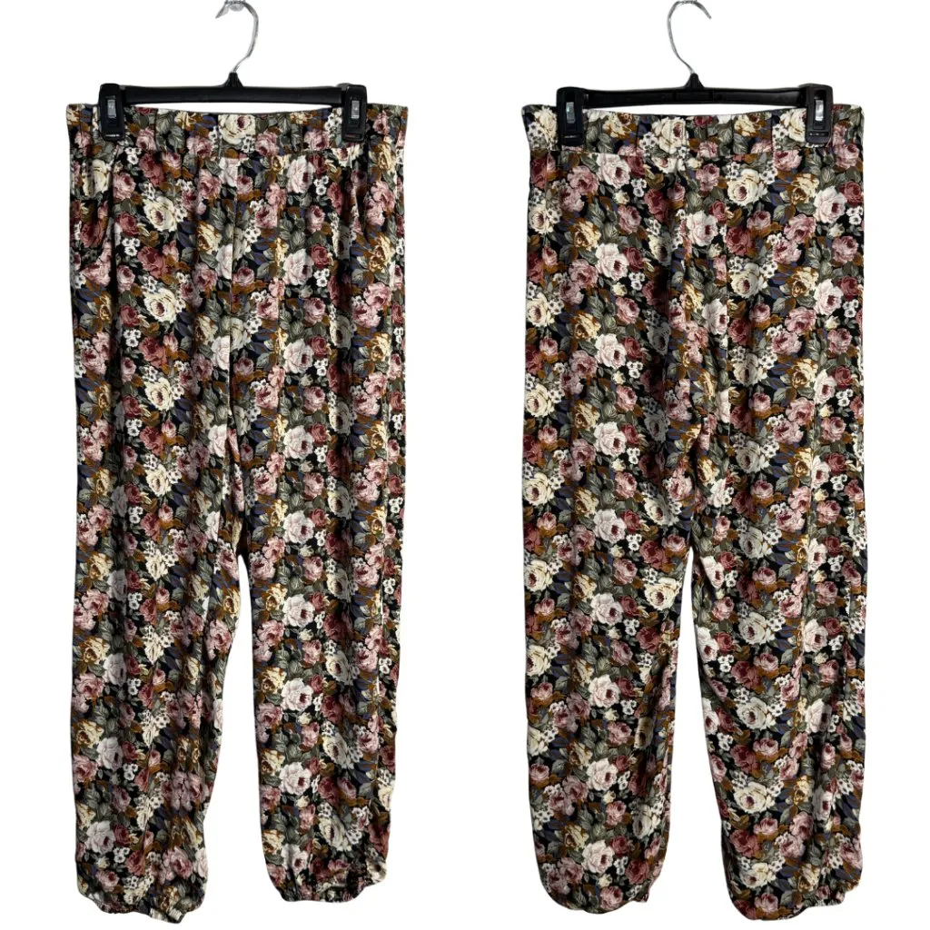 Show Me Your Mumu Floral Wide Leg Jogger Pants Women's Large Boho Festival Twee - Image 2
