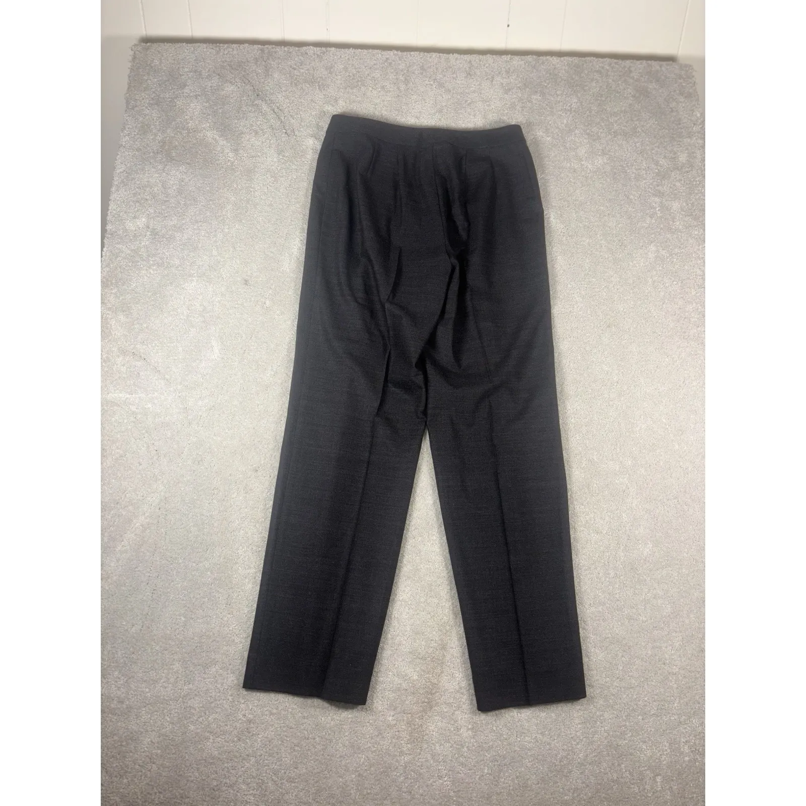 St. John Women Diana Dress Pants Trouser Size 10 Gray‎ Wool Stretch Wide Leg - Image 9