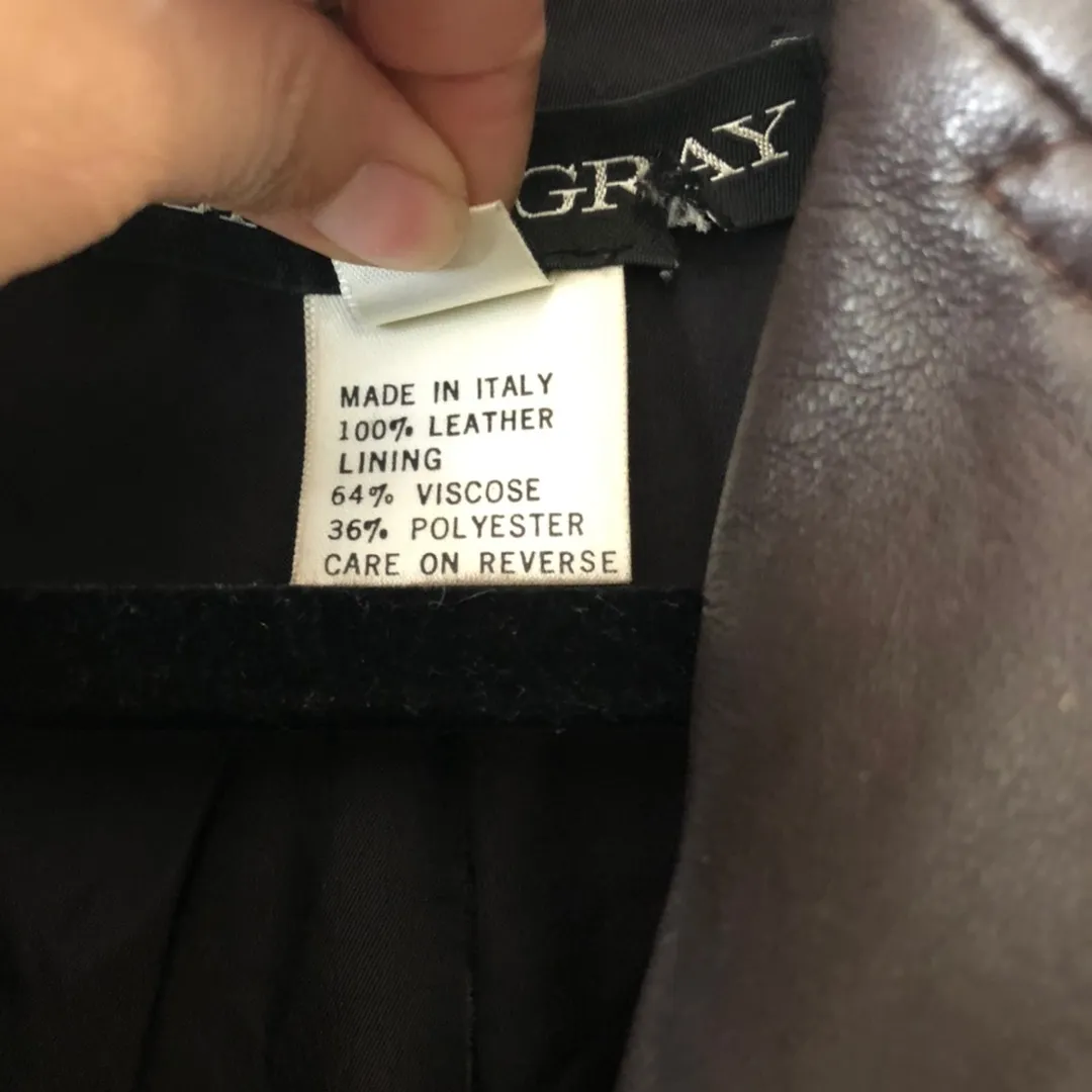 Leather Jacket Brown Size 6 - Image 4