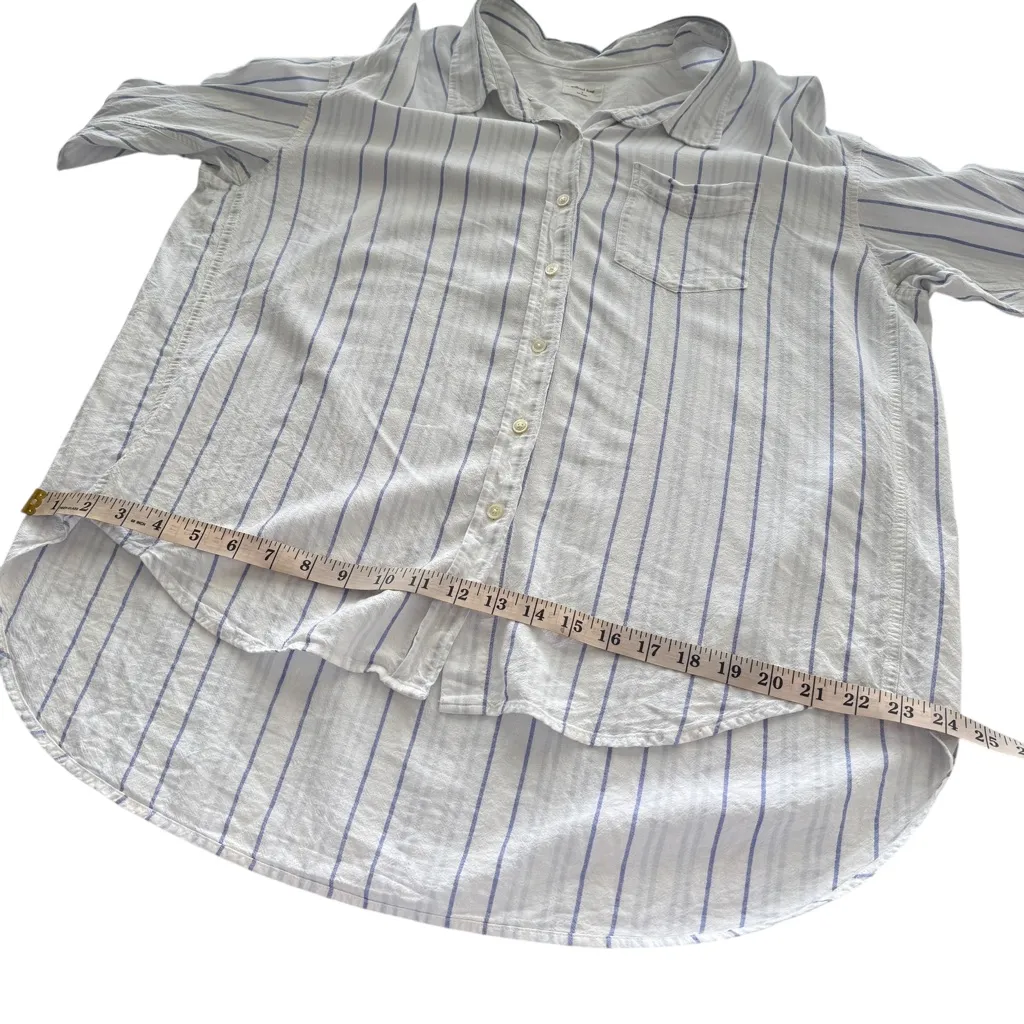 Wilfred Free Aritzia Linen Blend Relaxed‎ Striped Button-down Shirt Small S - Image 15