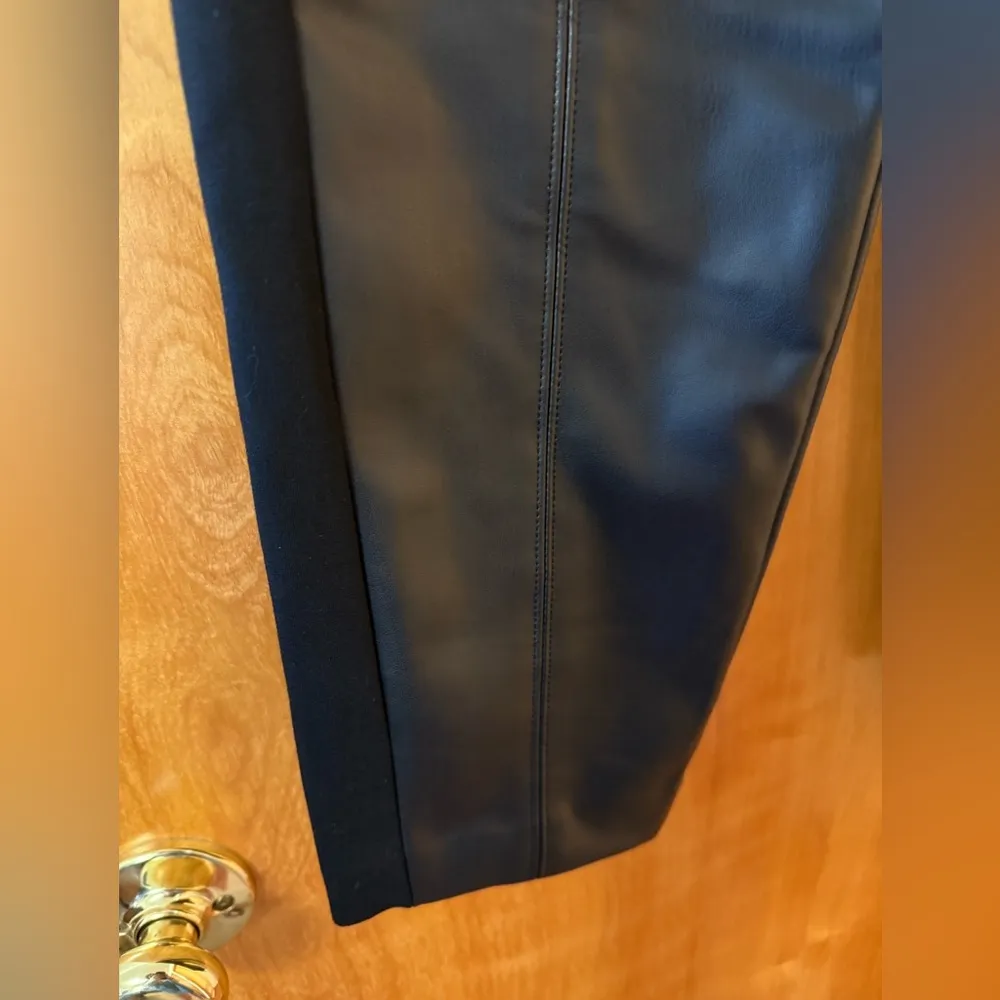 Talbots Portland Faux Leather Legging Pants Side Zip Black NWT Women’s Size 14 - Image 4