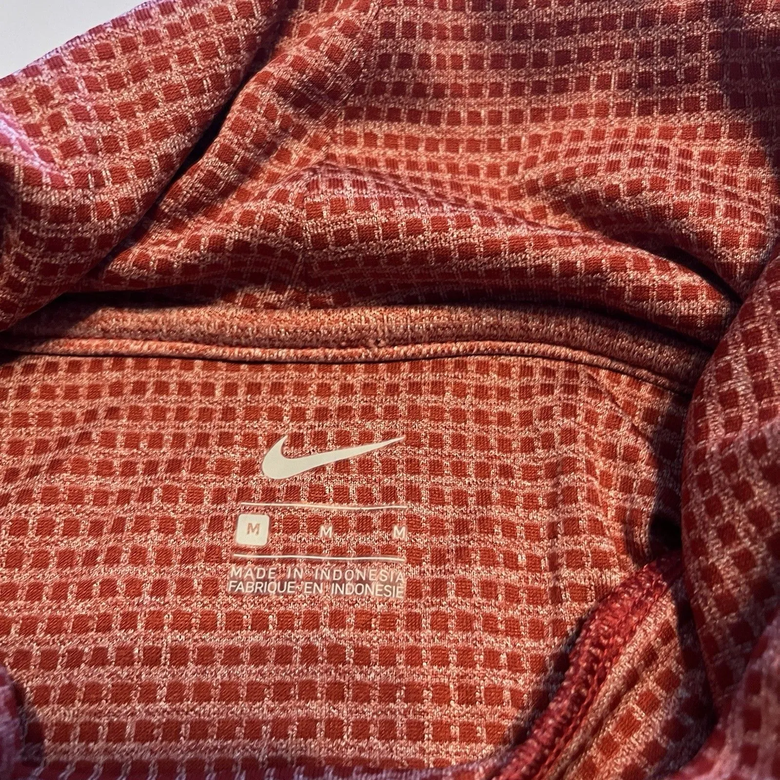 Nike Oklahoma Sooners OU Cowl Neck Long Sleeve Shirt Red White Heathered Men’s M - Image 9