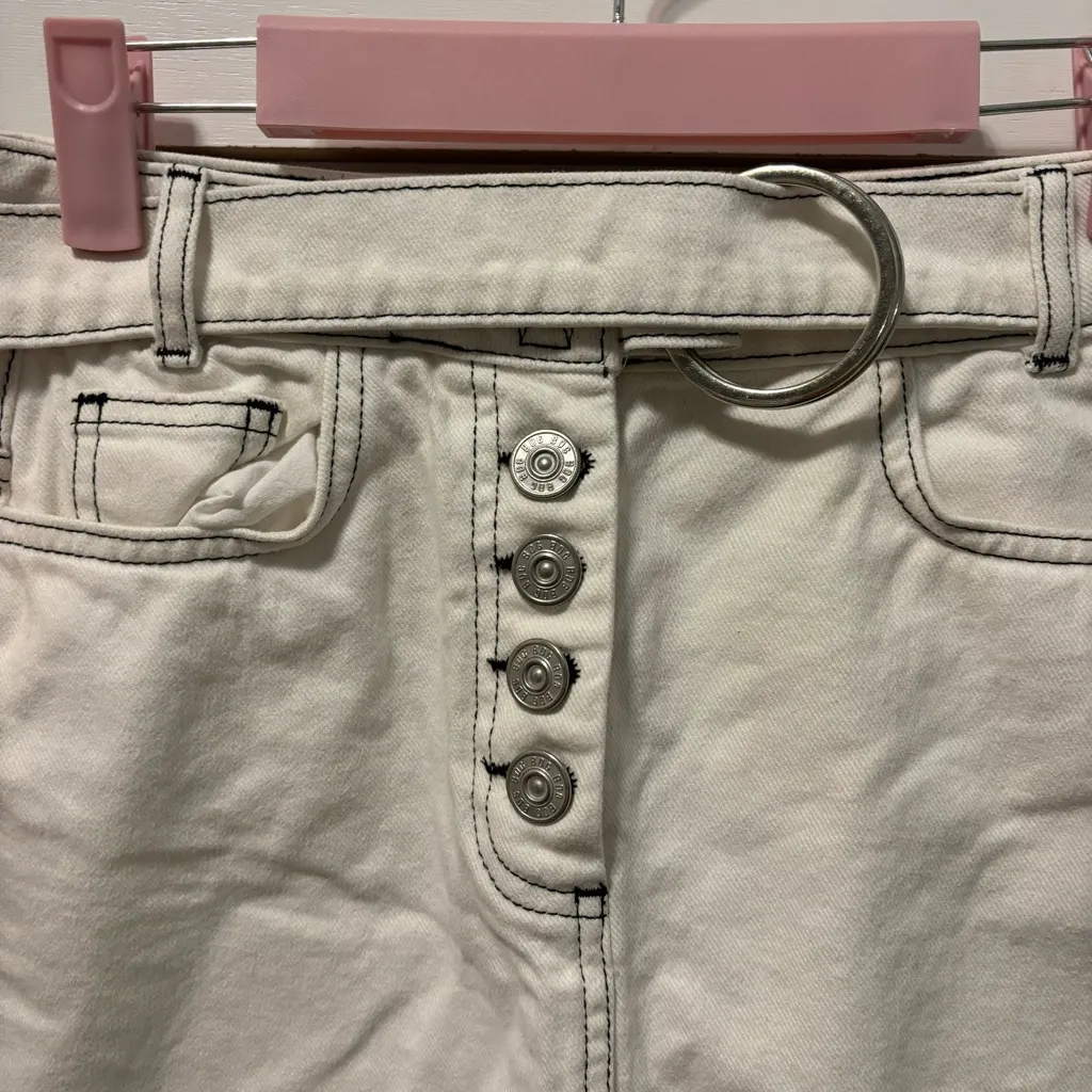 BDG Urban Outfitters White Denim Mini Skirt - Image 7