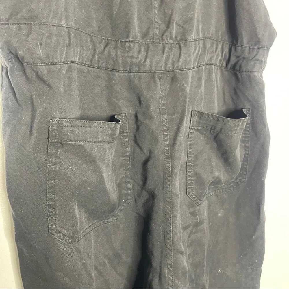 Fat Face Black Ellis Tencel Dungaree Jumpsuit Overalls Size 10 - Image 4