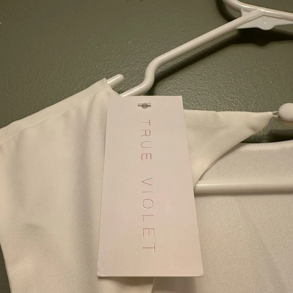 NWT True Violet Bridal Cap Sleeve Backless Maxi Dress in Ivory UK 12 / US 8 White Size undefined - Image 8