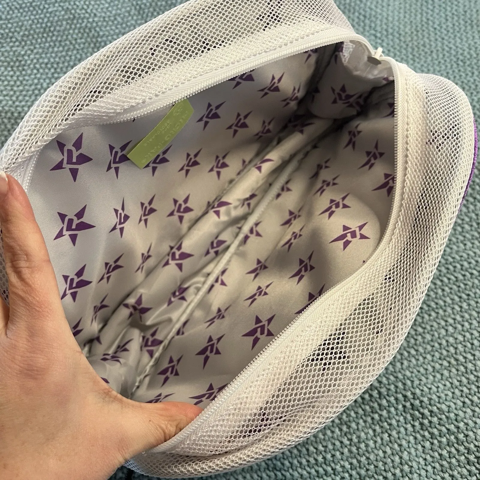 Rebel Revolt Replacement Bags for Cheer Shoes Purple Velour NEW Two Sizes - Image 15