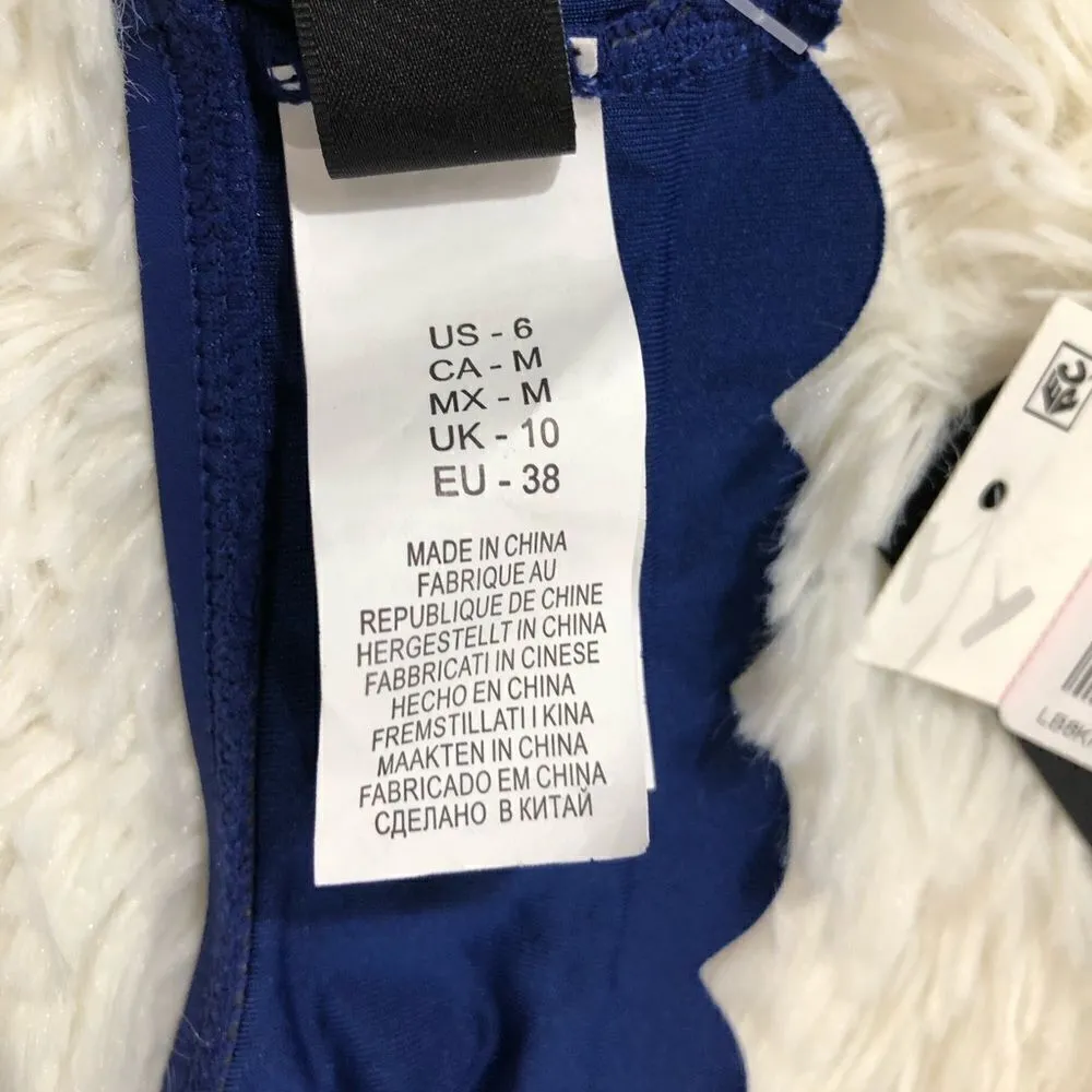 La Blanca Blue Bikini Bottoms Size 6 - Image 5