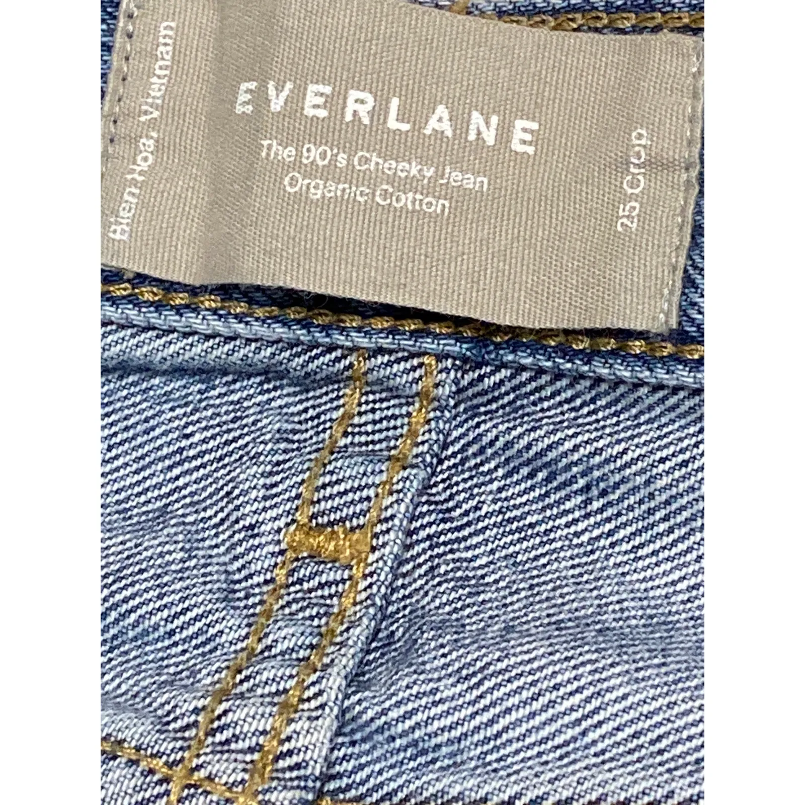 Everlane The 90's Cheeky Women's Blue High Waisted Straight Denim Jeans Pants 25 - Image 3