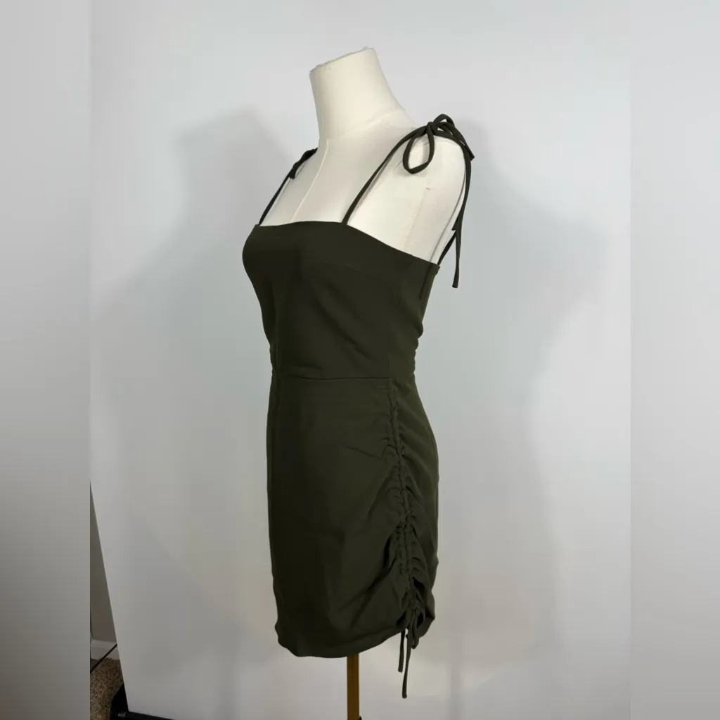 New! Amanda Uprichard Chaira Olive Green Mini Dress‎ Sz XS - Image 5