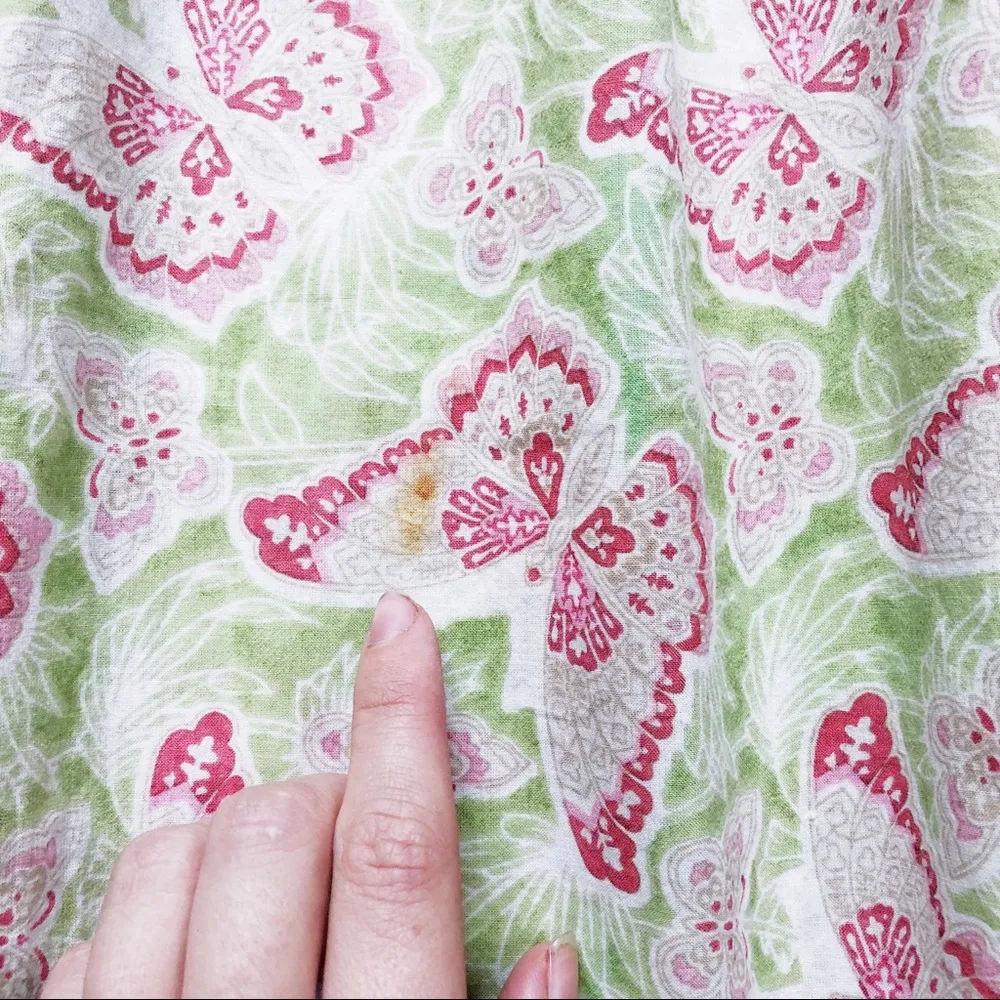 April Cornell • butterfly print cotton smock midi dress tent muumuu shift - Image 10