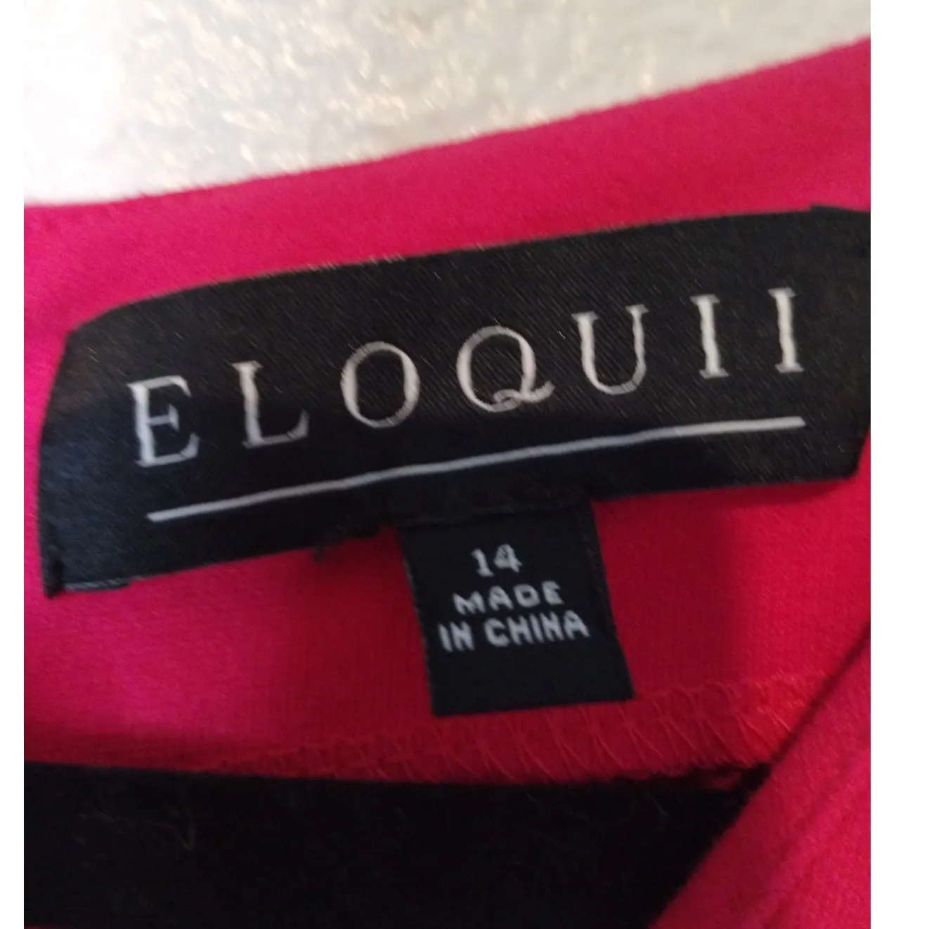 Eloquii Women's Size 14 Red V-Neck Pintuck Zip-Back Ponte Knit A-Line Dress - Image 5