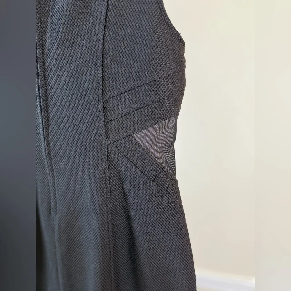 Forever 21 Black Fitted Mini Dress 1X Mesh Cutouts Chic Edgy Party Plus Size LBD - Image 4
