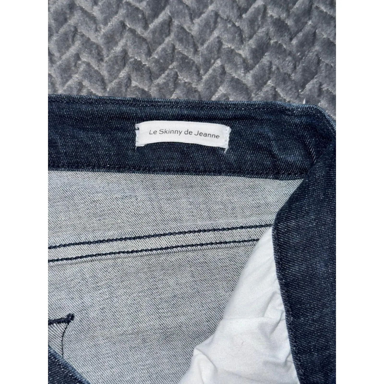 FRAME Le Skinny de Jeanne Jeans‎ Dark Wash Raw Hem Denim Size 28 - Image 4