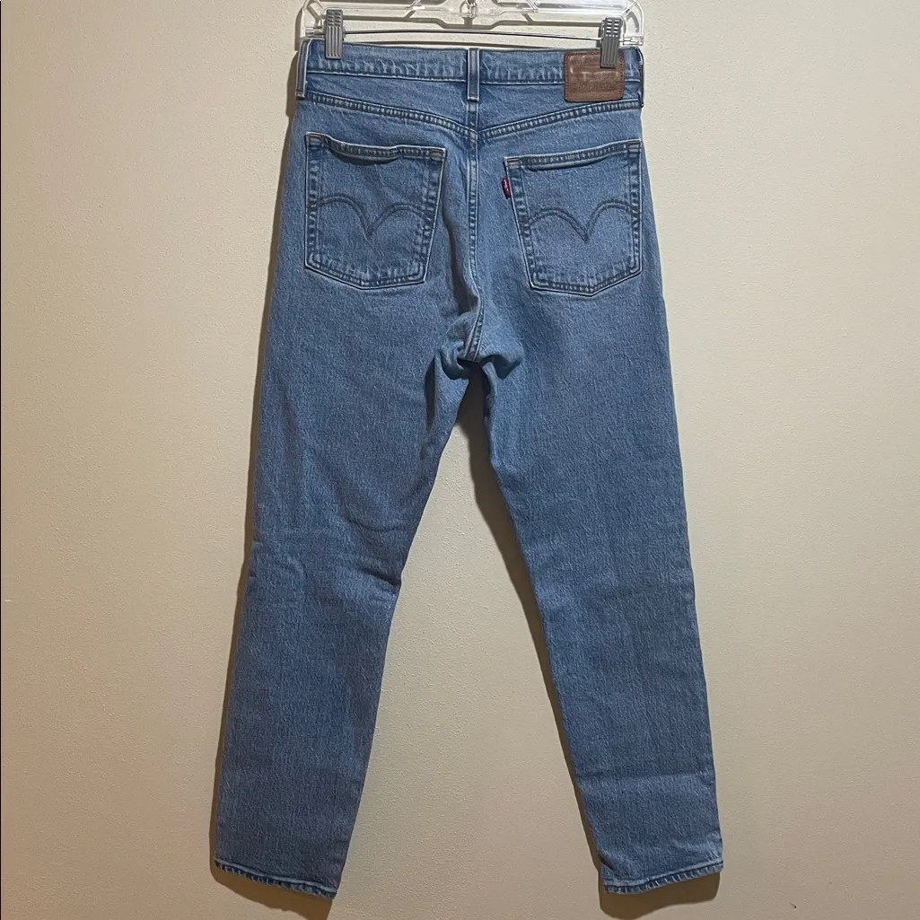 Levi's Premium Wedgie Icon Fit Ankle Tapered Leg Button Fly Denim Jeans Size 27 - Image 10