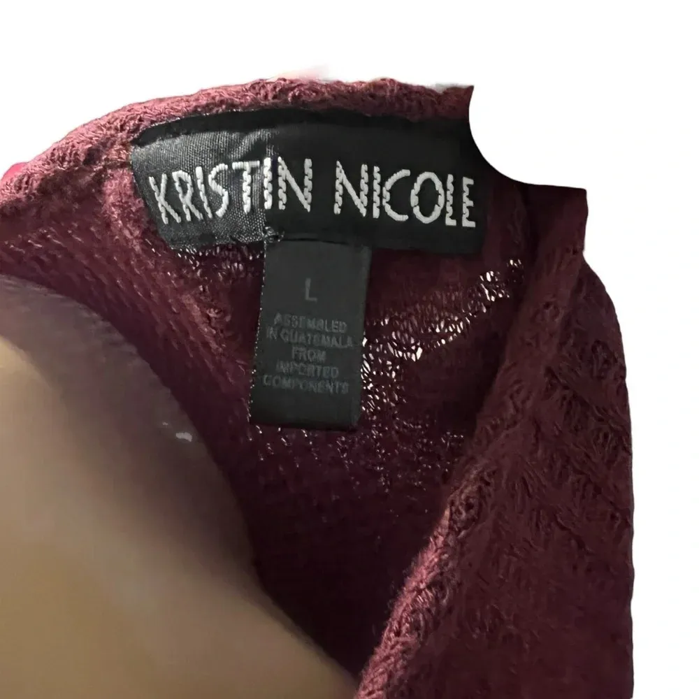 COPY - Kristin Nicole Women’s Long Sleeve Burgundy Dress - Image 5