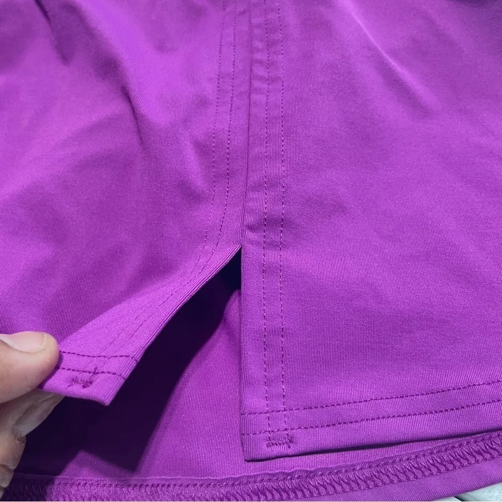 Lands' End size 8 Mini swim skirt w slit tummy control Purple 360767 - Image 5