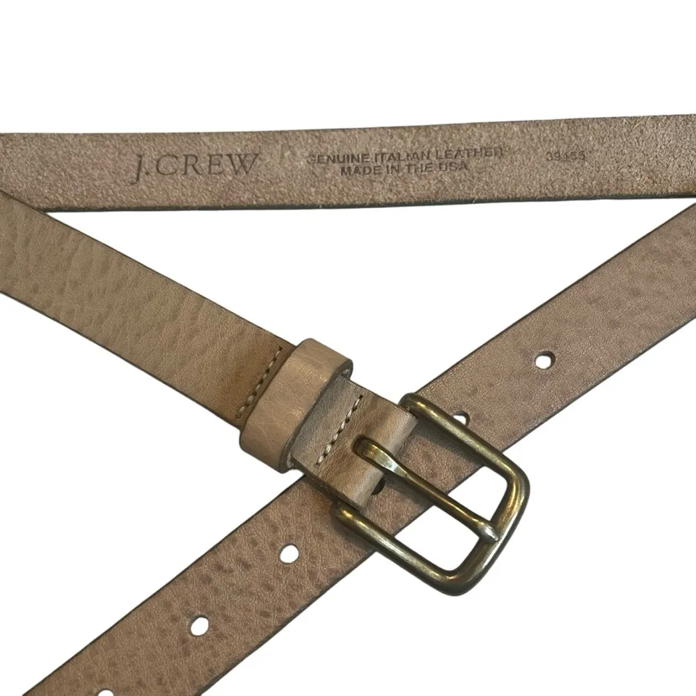 J. Crew Italian Leather Beige/Tan Belt, Sz S - Image 2