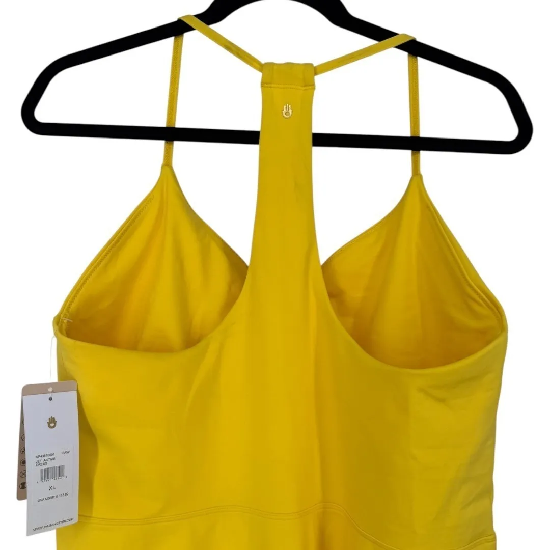 NWT Spiritual Gangster Jet Sleeveless Active Dress Yellow Size‎ XL Athleisure - Image 9