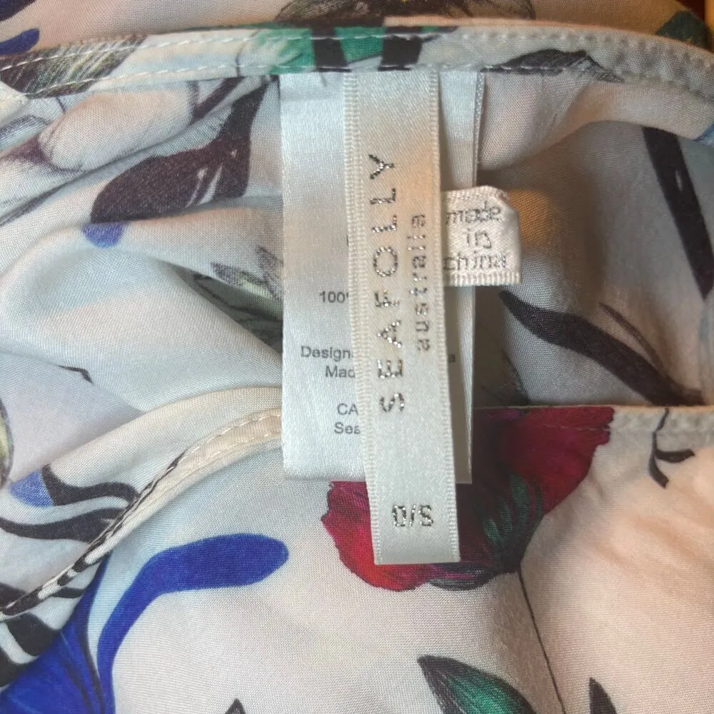 Seafolly Australia Women's White Floral Print Pom Fringe Swim Beach Coverup - Image 8