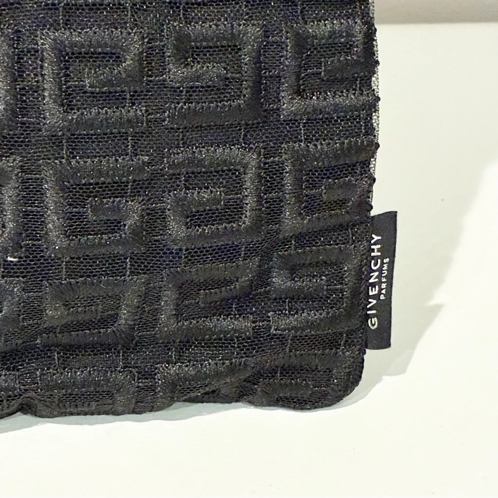 Givenchy Black Soft Cosmetic Zip Top Clutch Bag - Image 2