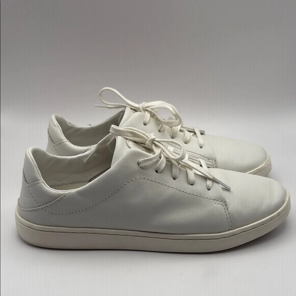 OluKai Peru’s Li’ili Women’s White Leather‎ Sneakers Size 9 - Image 2