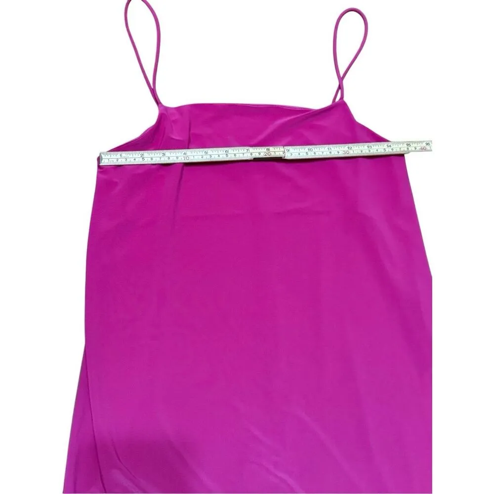 Zara Women’s Bright Pink Midi Fitted Dress Sz M - Image 8