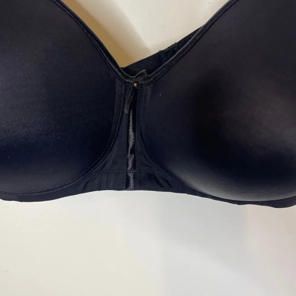 Vanity Fair Caress Full Coverage Wireless Bra 40C Black Lightly Lined Intimates - Image 4