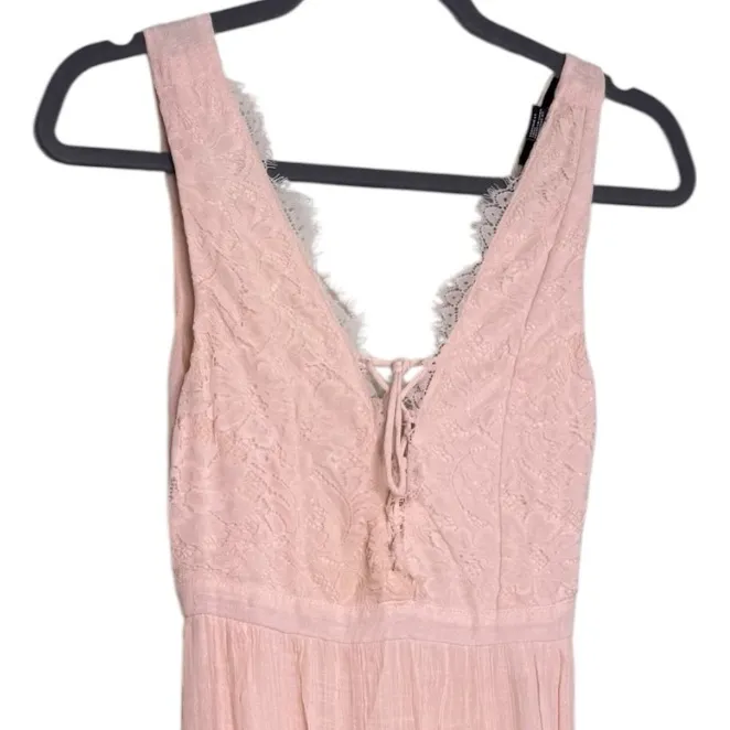 Forever 21 Blush Lace Maxi Small Dress - Image 6