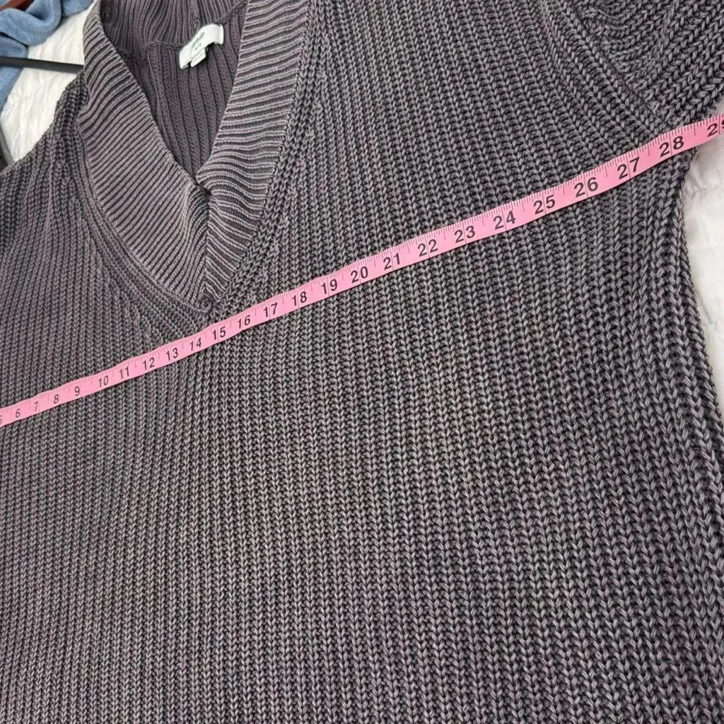 Aerie Charcoal V-Neck oversized pullover sweater woman sz XL - Image 6