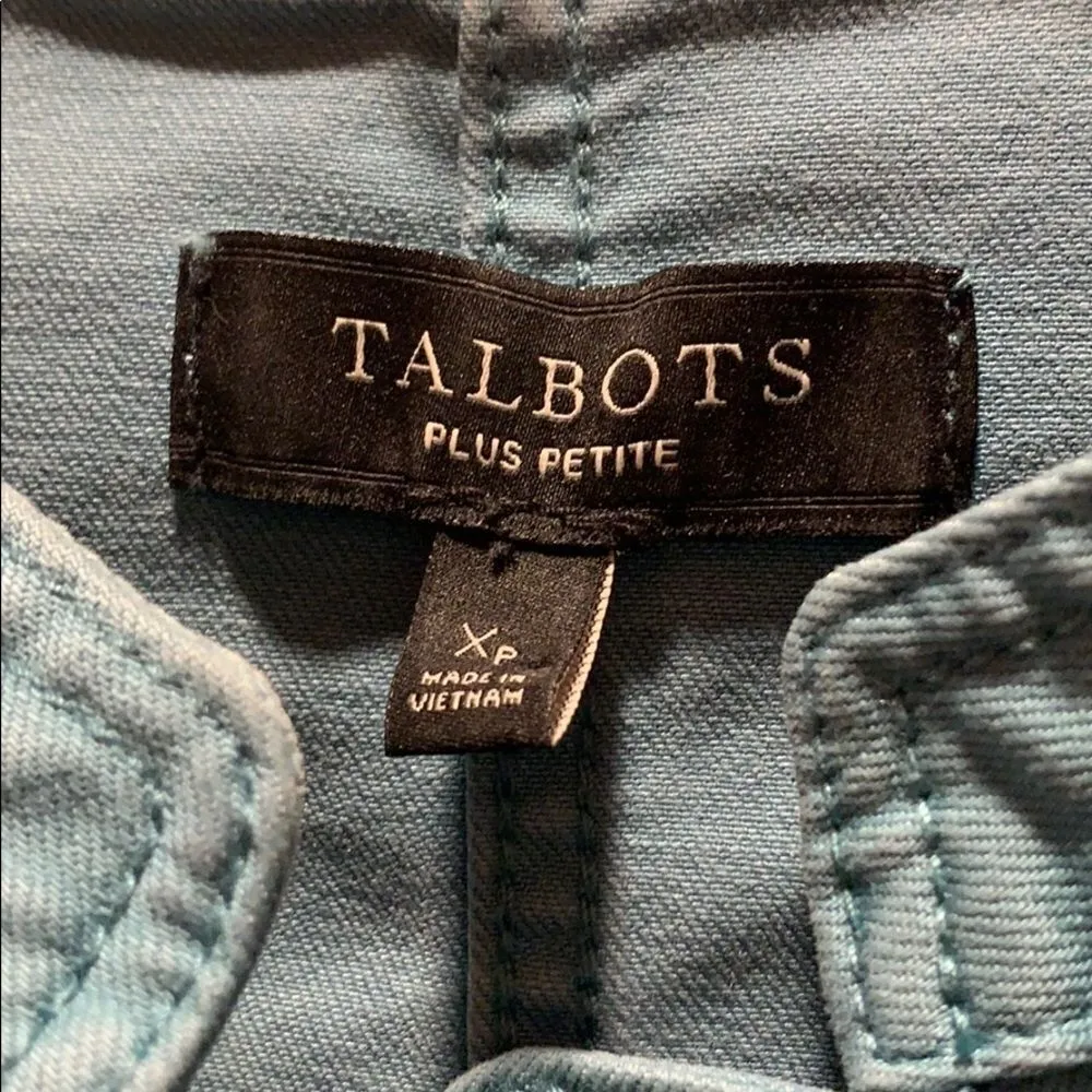 Talbots Band Collar Military Style Jacket - Image 4