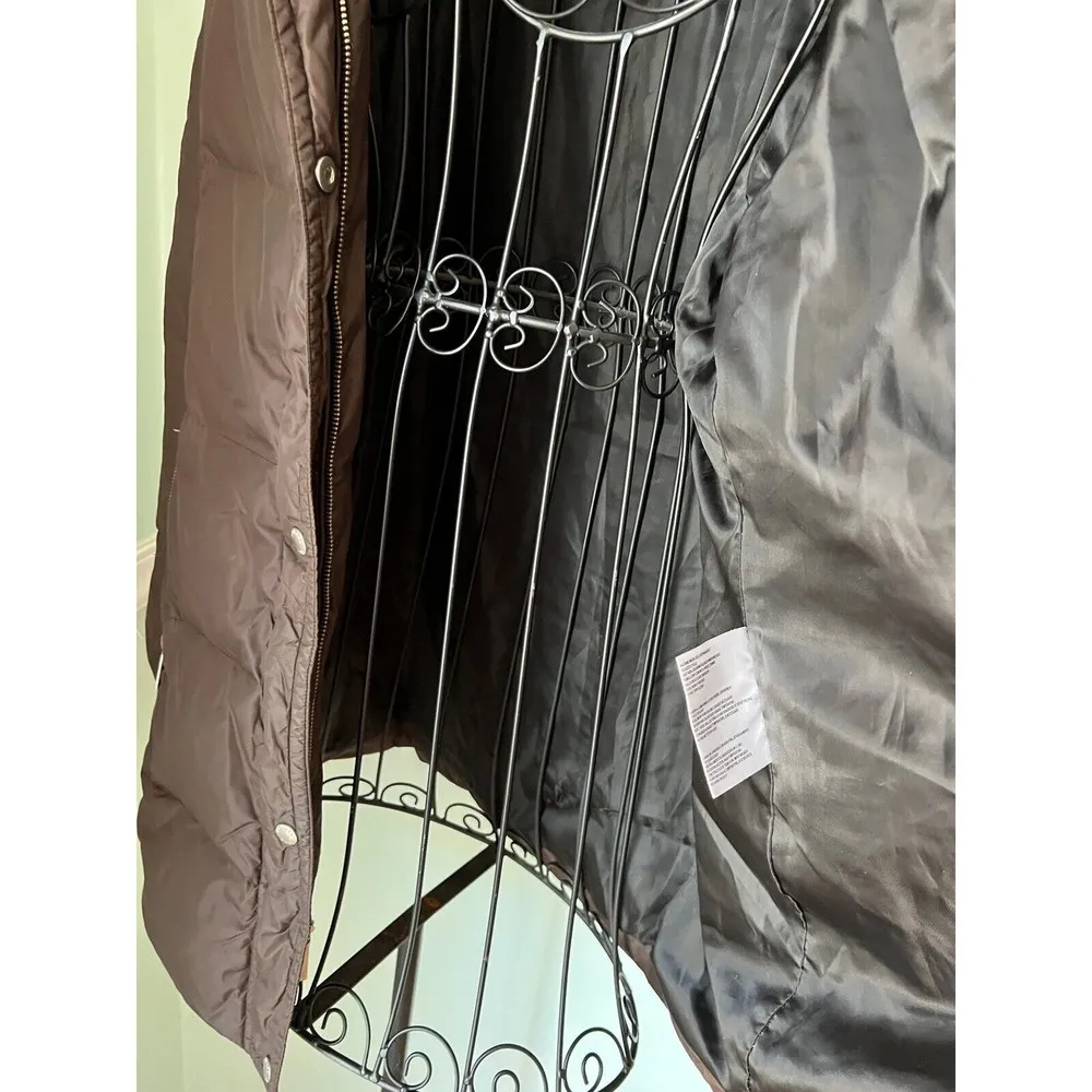 Michael Kors Brown Down Filled Full Zip Warm coat Size Large - Image 6
