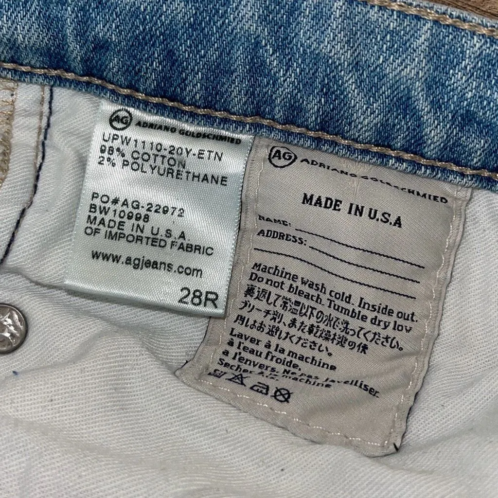 AG Adriano Goldschmied Women's The Stilt Cigarette Leg Jeans Blue Denim Size 28‎ - Image 11