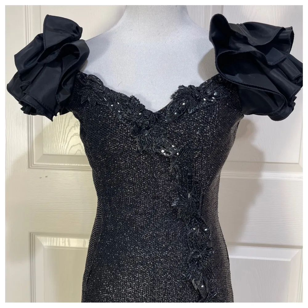 Vintage Nadine black gown Size 4 - Image 2