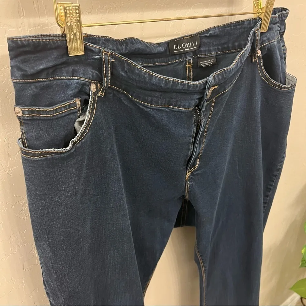 Eloquii lightweight skinny jeans, dark blue, stretchy, plus size 18 - Image 9