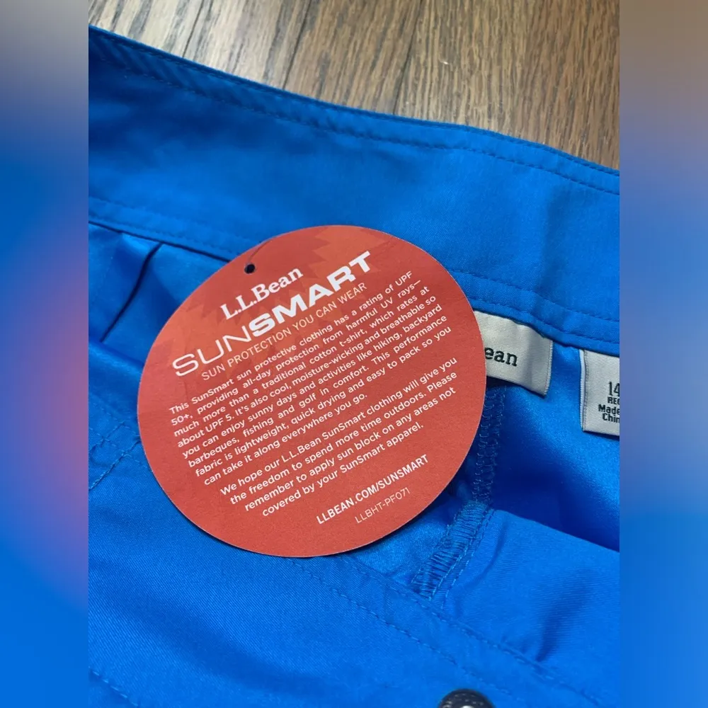 LL Bean sunsmart shorts 14 reg blue - Image 4