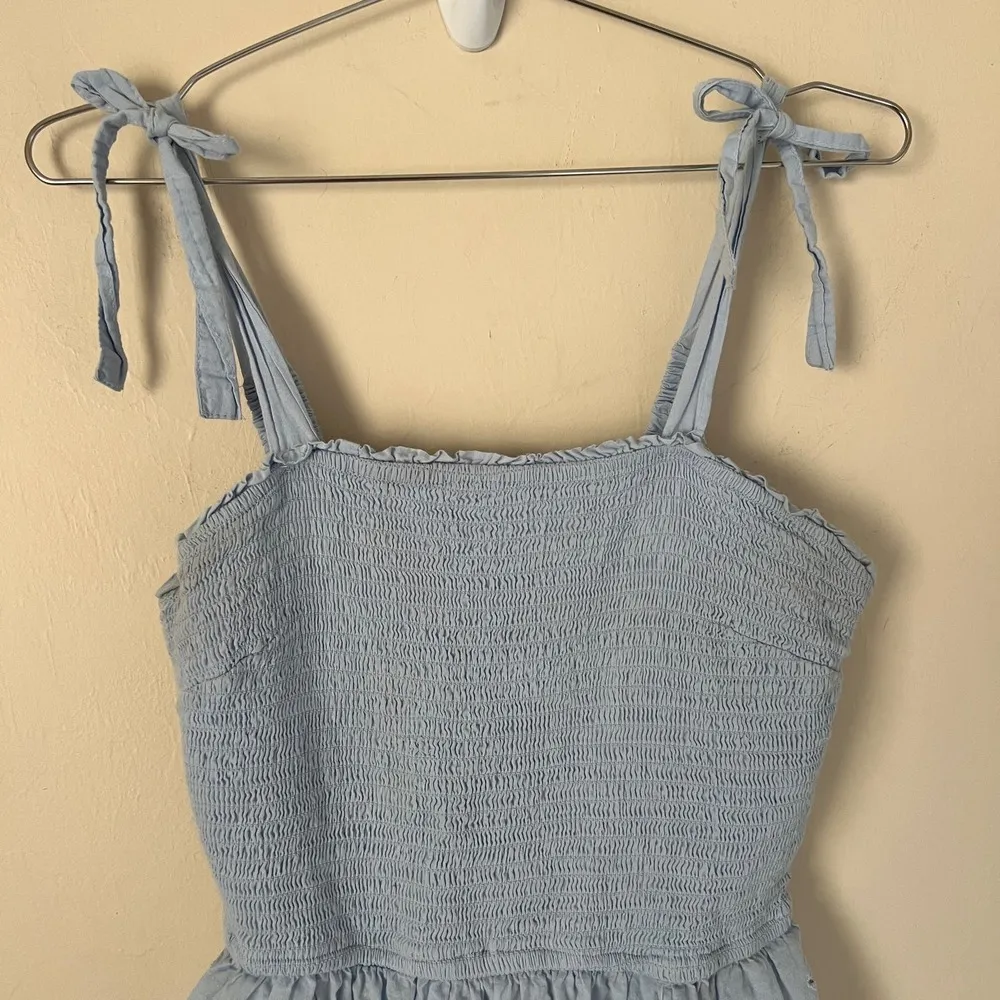 Sincerely Jules Blue Strapless Eyelet Dress Size M - Image 2