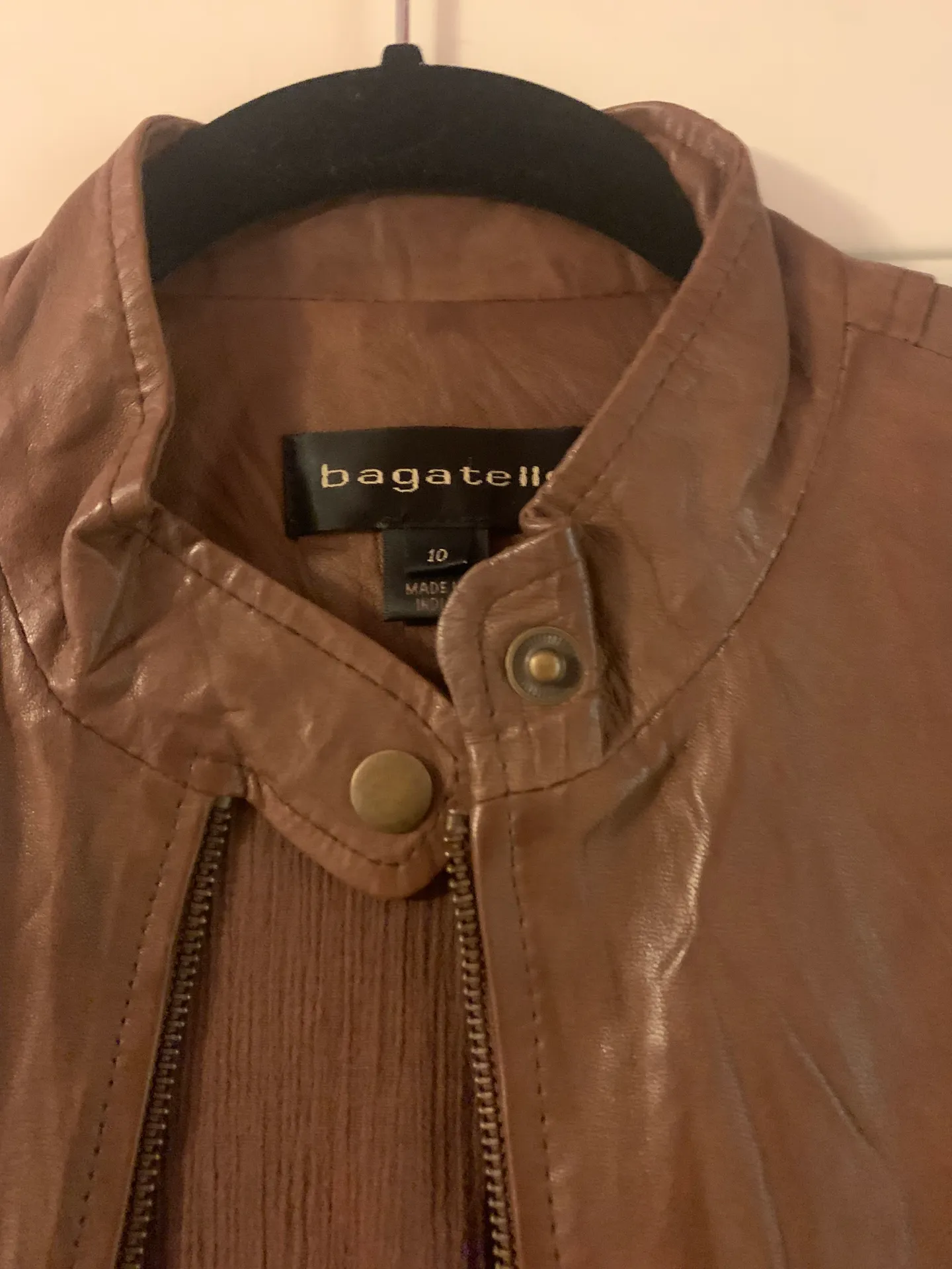 Brown Leather Jacket - Image 3