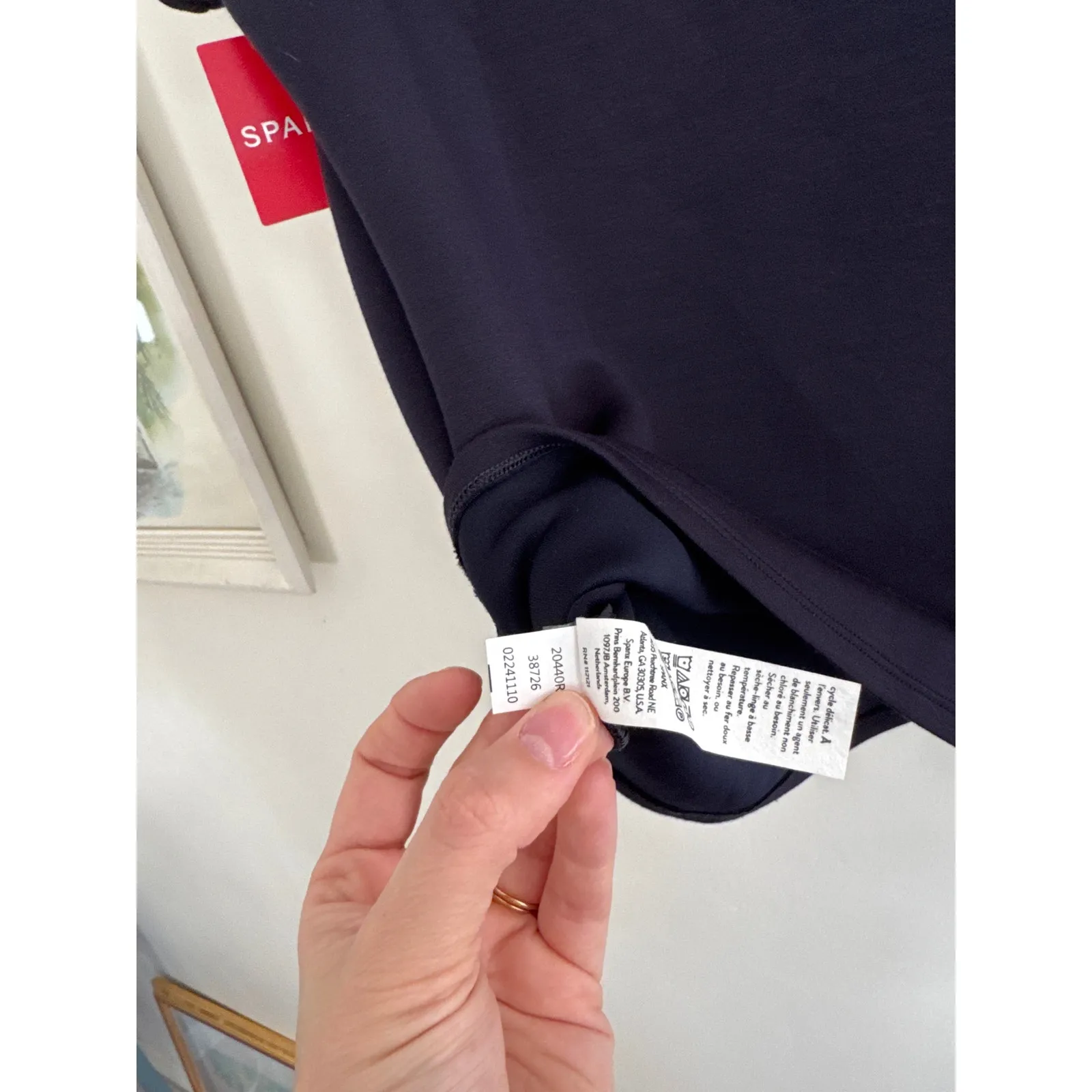 SPANX Airessentials Navy Blue Cap Sleeved T-Shirt Size Medium NWT - Image 7