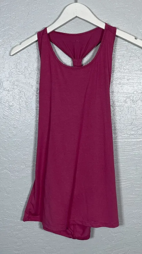 BuffBunny Women S Fuchsia Pink Tank Racerback Stretch Athleisure Workout Gym - Image 1