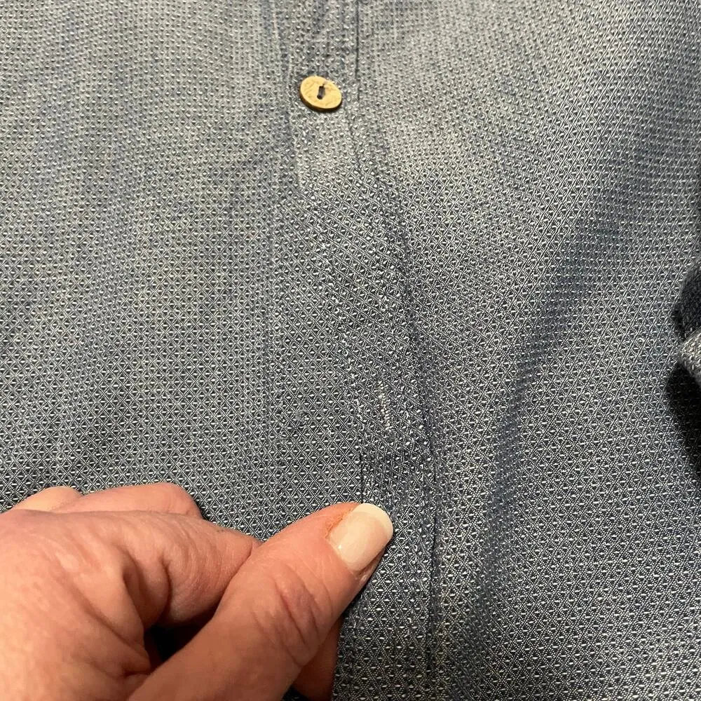 La Bottega Abbigliamento Womens Button Down Shirt XXL Blue - Image 5