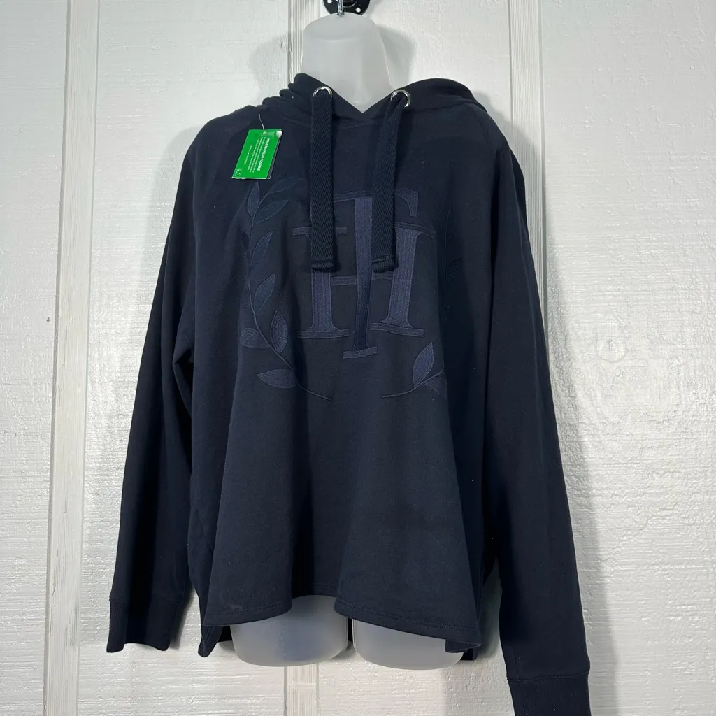 Tommy Hilfiger Embroidered Navy Hoodie Size XXL NWT - Image 3