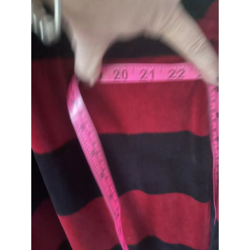 Ralph Lauren women’s Long Sleeve Half Zip Up Black Red Ultra Soft Top Sz Large - Image 5