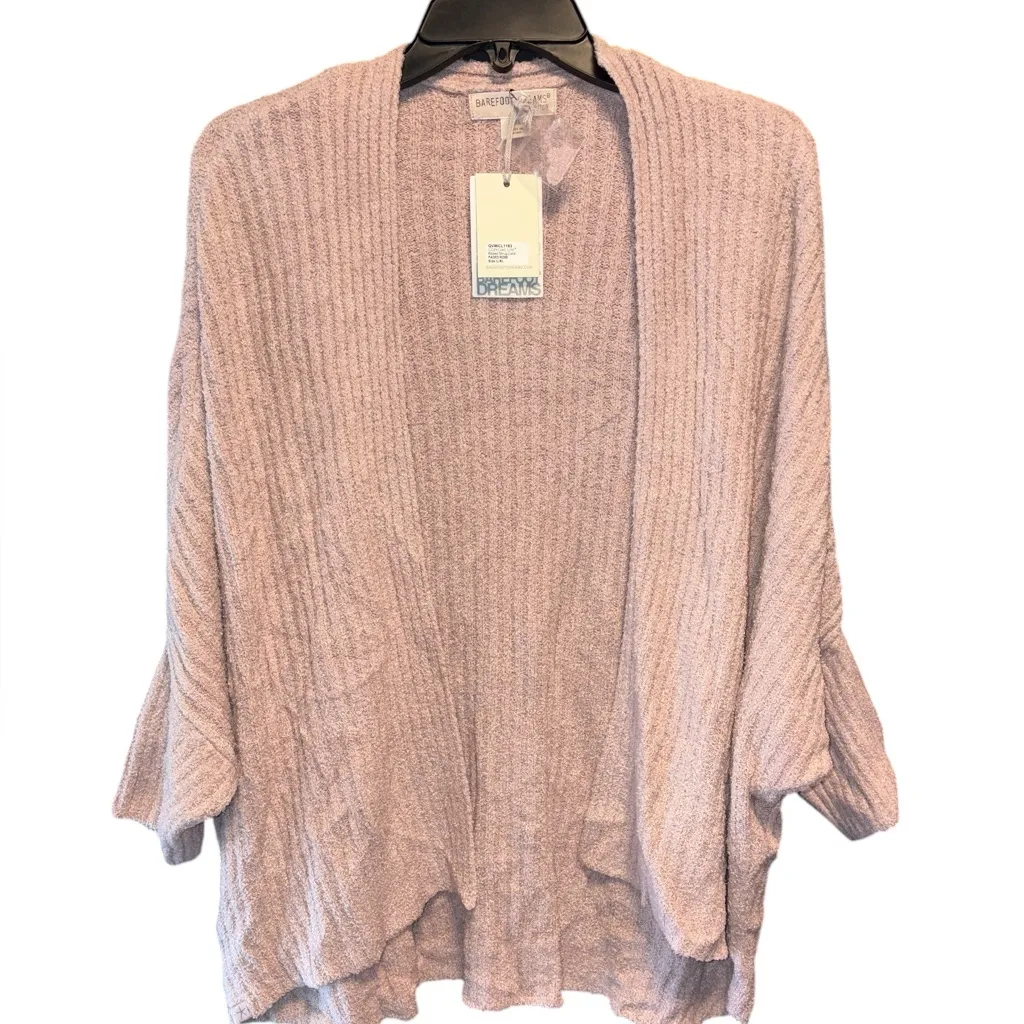 Barefoot Dreams CozyChic Lite Ribbed Shrug Cardigan Faded Rose L/XL NWT - Image 3