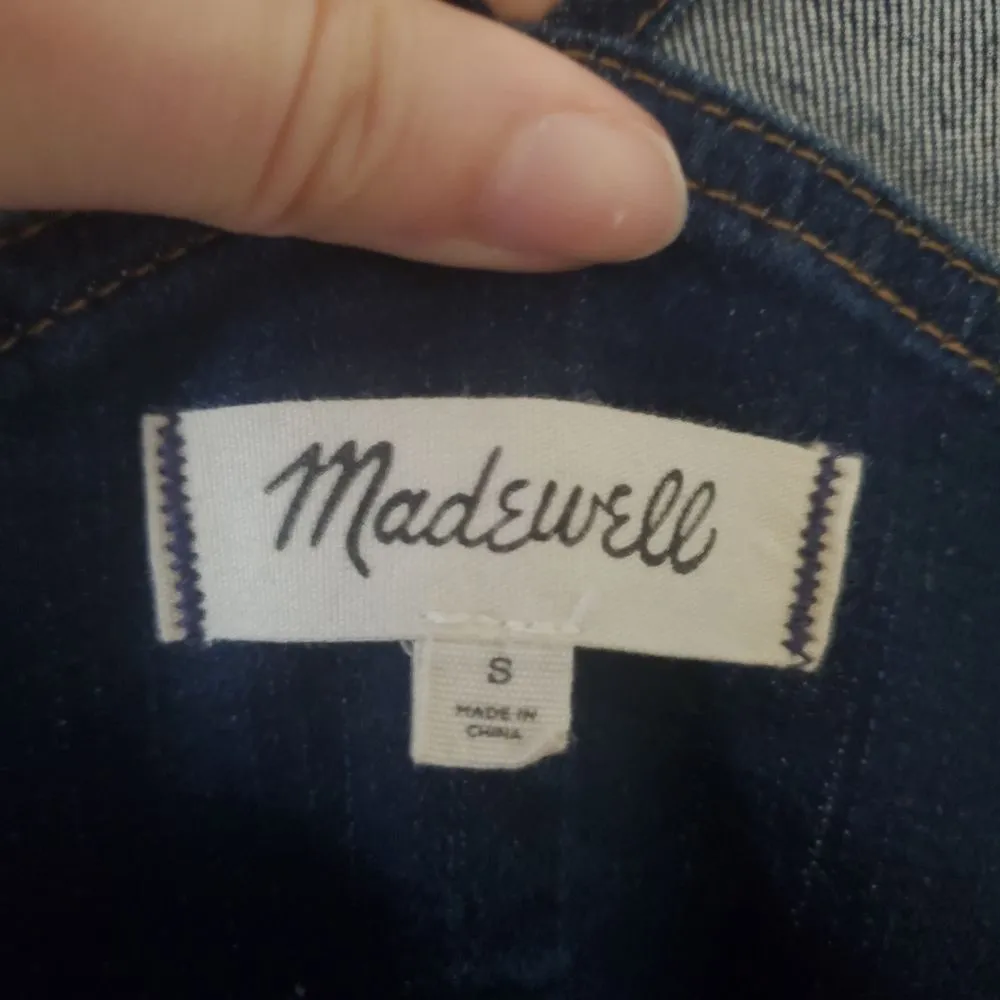 Madewell Blue Jean Denim Overalls Size Small Preppy Chic Western Indie Casual - Image 6
