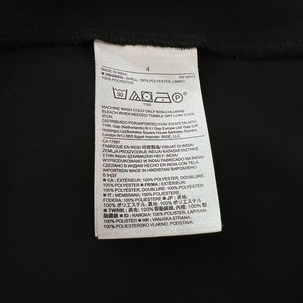 Banana Republic Black Long Sleeve Button-Down Dress Size 4 - Image 10