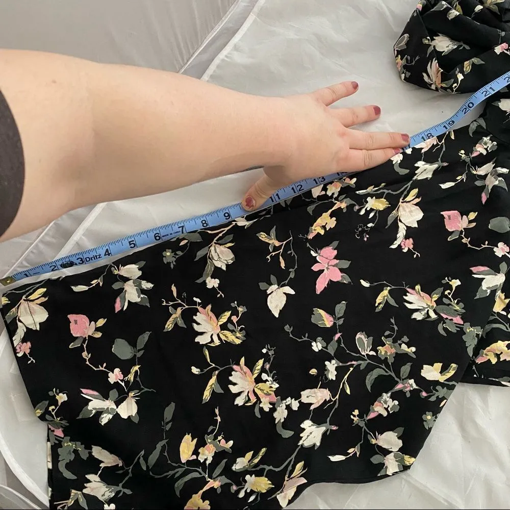 Vero Moda Jumpsuit Simply Easy Floral Pattern Culotte Cropped Casual Black Cute - Image 10