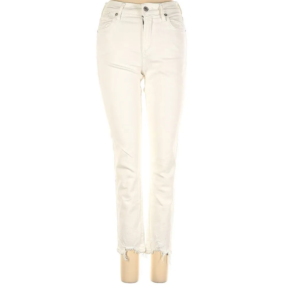 Agolde Premium White Skinny Raw Distressed Hem Style A018-1013 Size 26 - Image 4