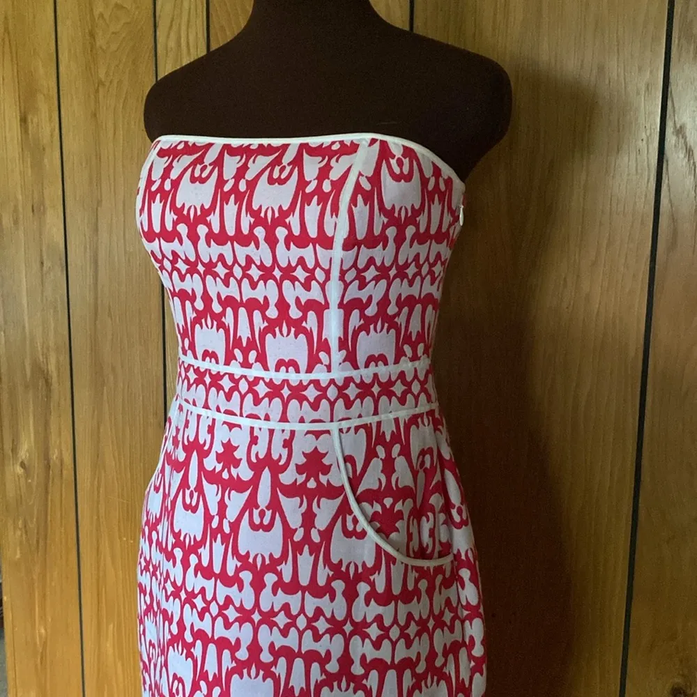 LAUNDRY Pink & White Dress NWT Size 6 - Image 3
